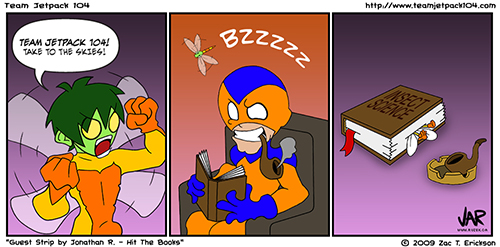 Jonathan Ruzek guest comic strip for Team Jetpack 104